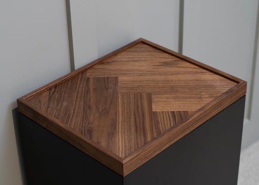 Walnut Plant Stand Lid for Living