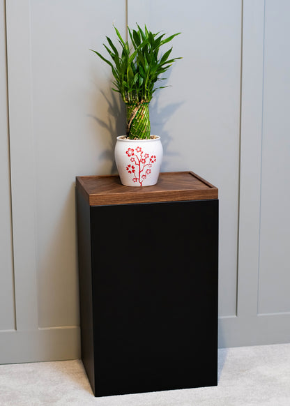 Walnut Plant Stand Lid for Living